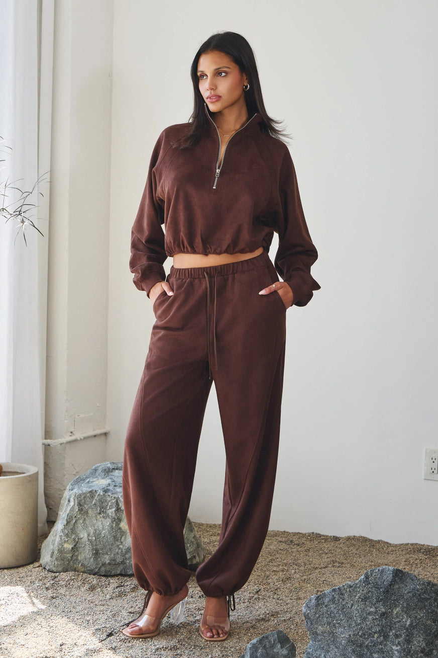 The Monochrome Muse Suede Set
- in Espresso