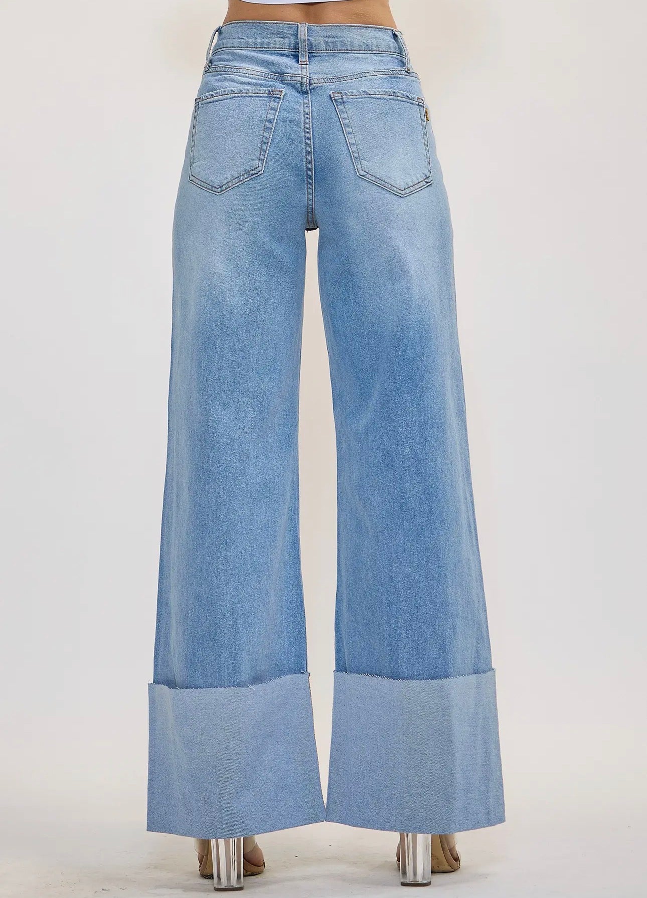 Aspen Statement Wide Leg Cuff Jean
