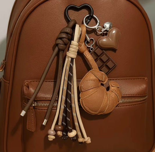 The Croissant Charm Keychain 🍫🥐