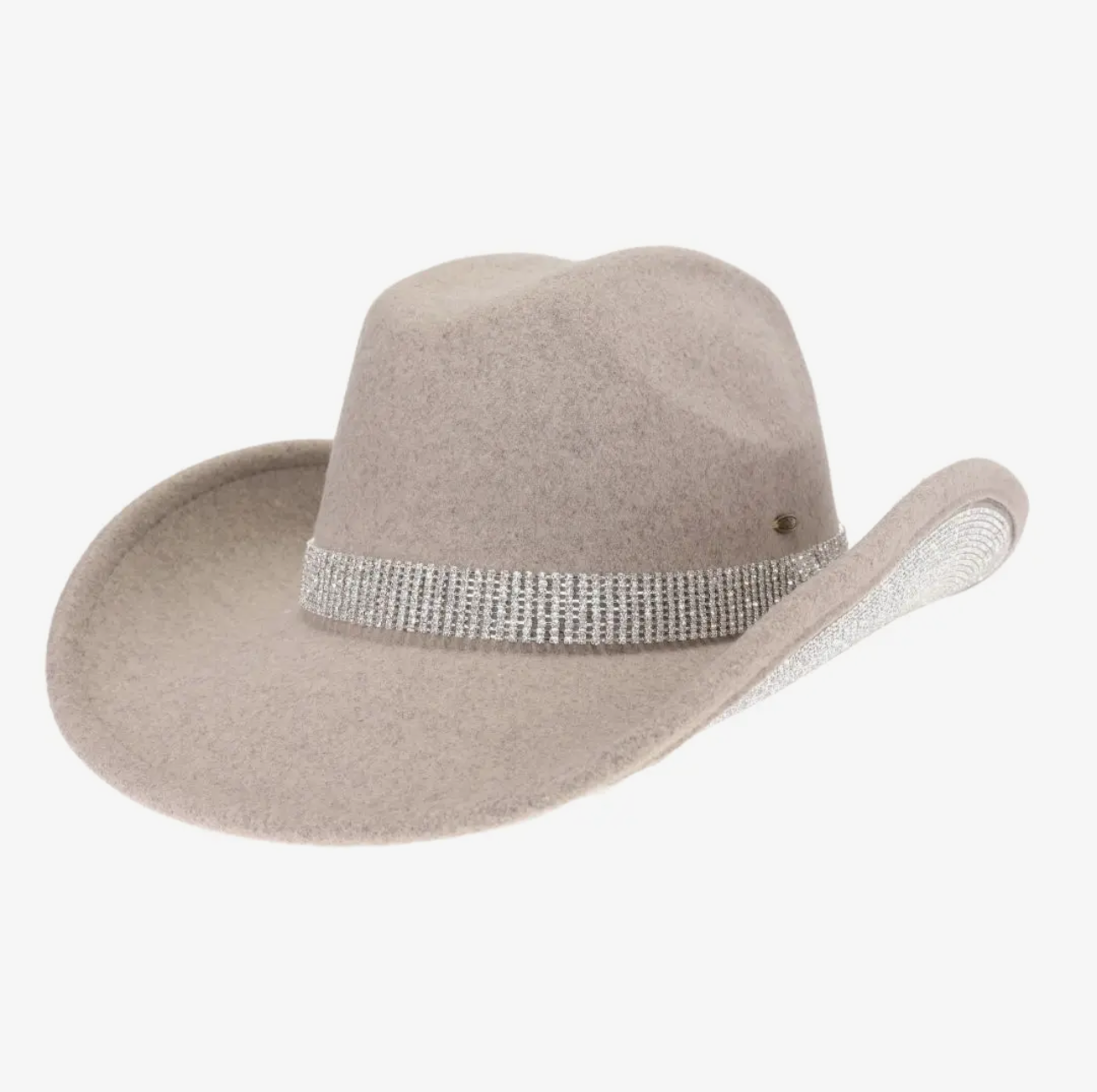 Tinseltown Rhinestone Cowboy Hat - Taupe/Grey