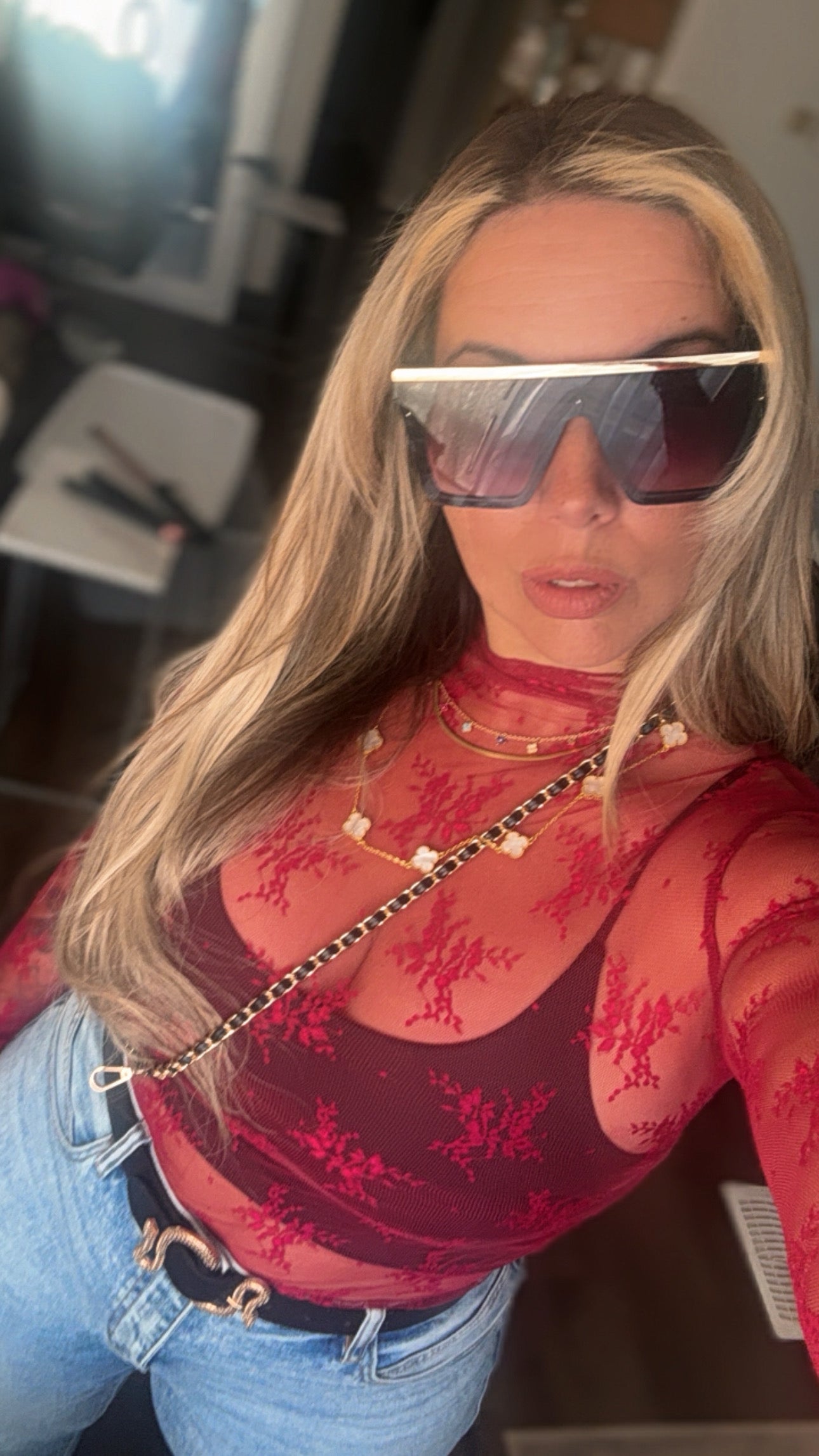 Midnight Lace Top - in Bordeaux Velvet