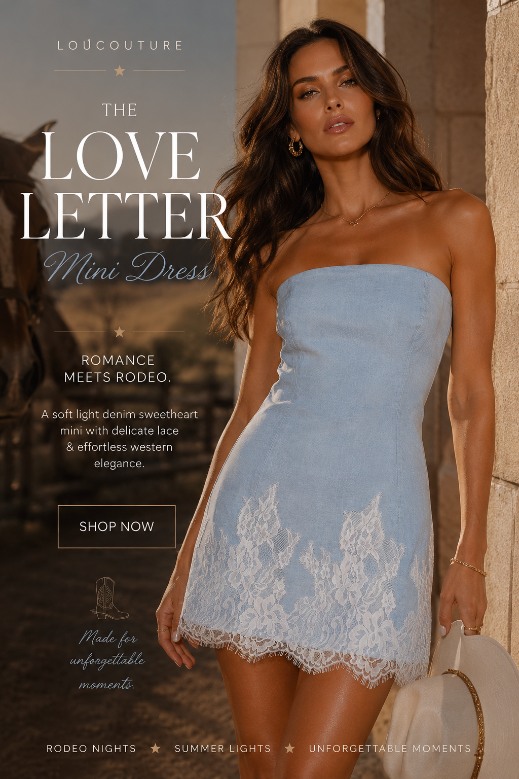 Love Letter Denim Mini Dress