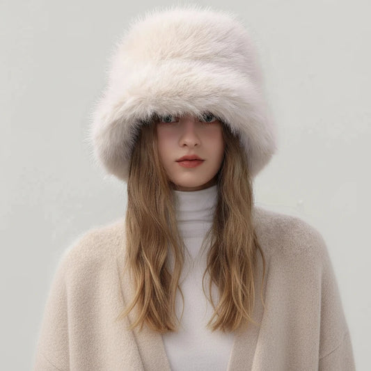 The Giselle Fur Hat - in Beige