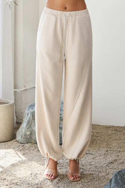 The Monochrome Muse Suede Set- in Ivory