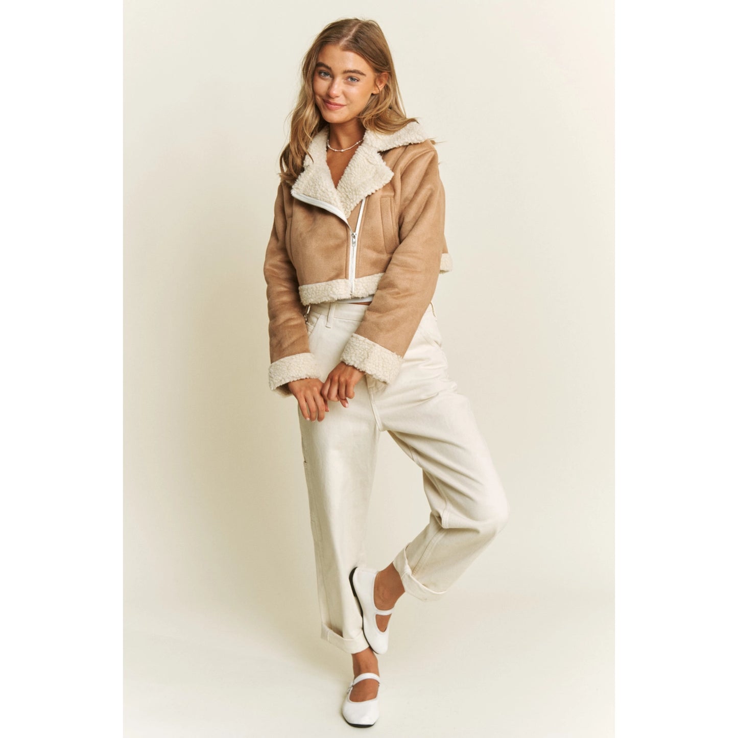 The Cozy Chic Cropped Sherpa Jacket