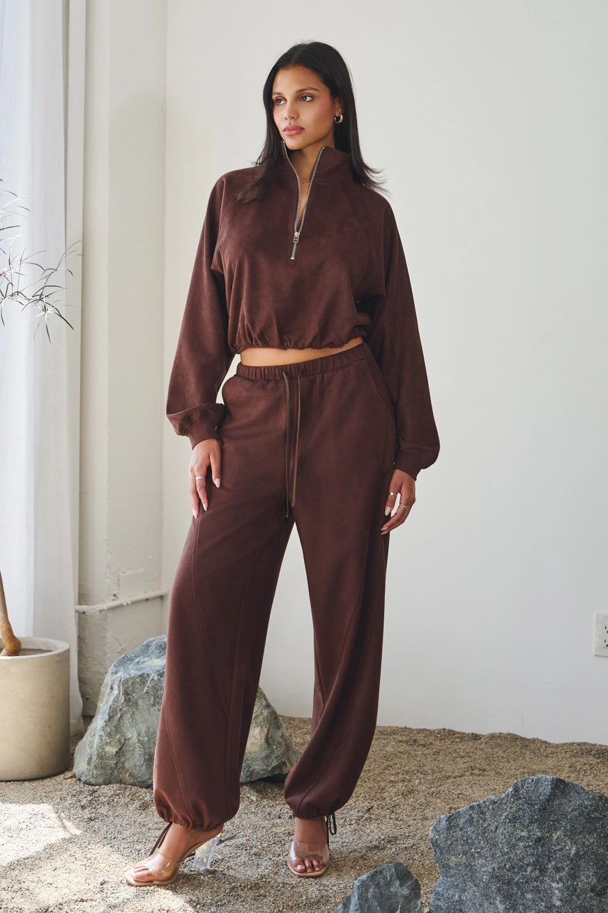 The Monochrome Muse Suede Set
- in Espresso