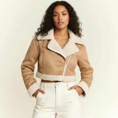 The Cozy Chic Cropped Sherpa Jacket