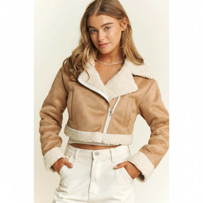 The Cozy Chic Cropped Sherpa Jacket