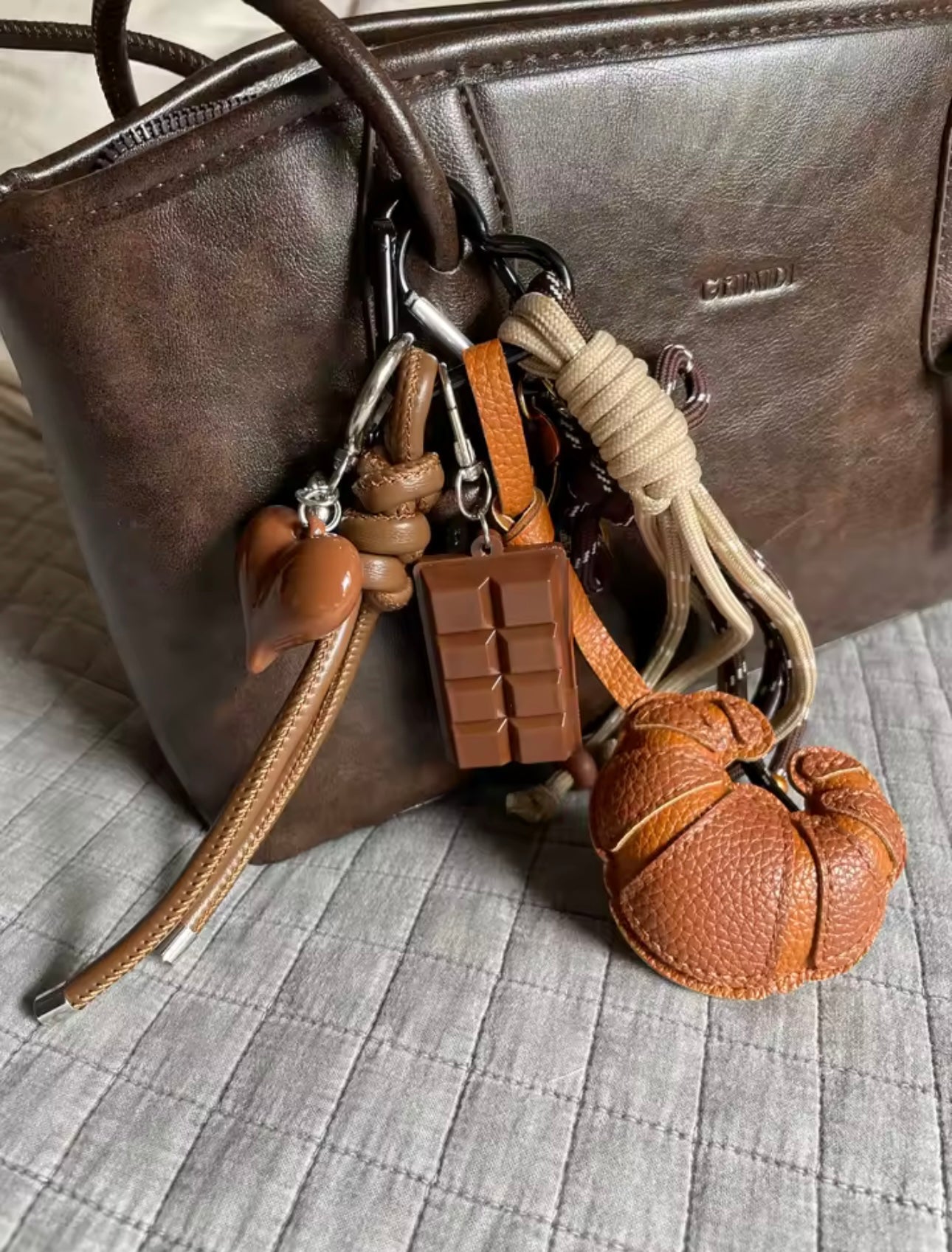 The Croissant Charm Keychain 🍫🥐