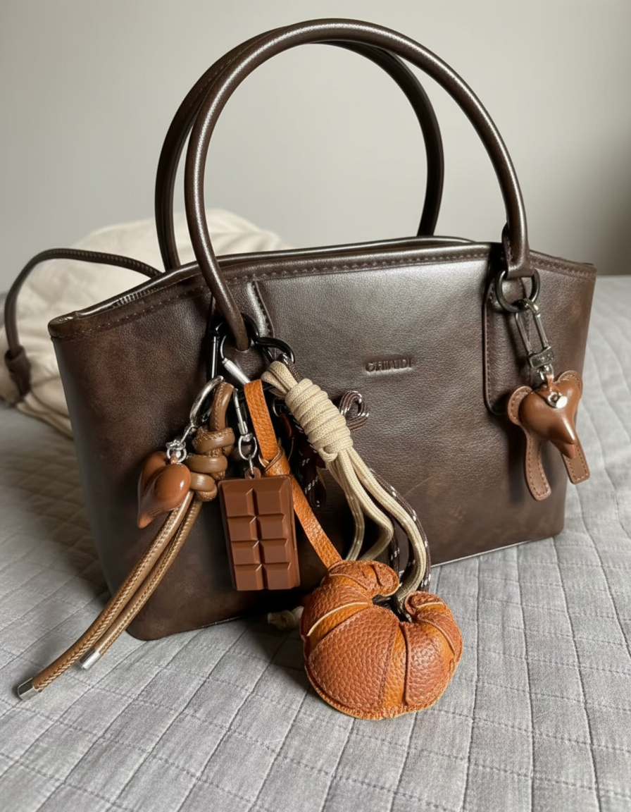 The Croissant Charm Keychain 🍫🥐