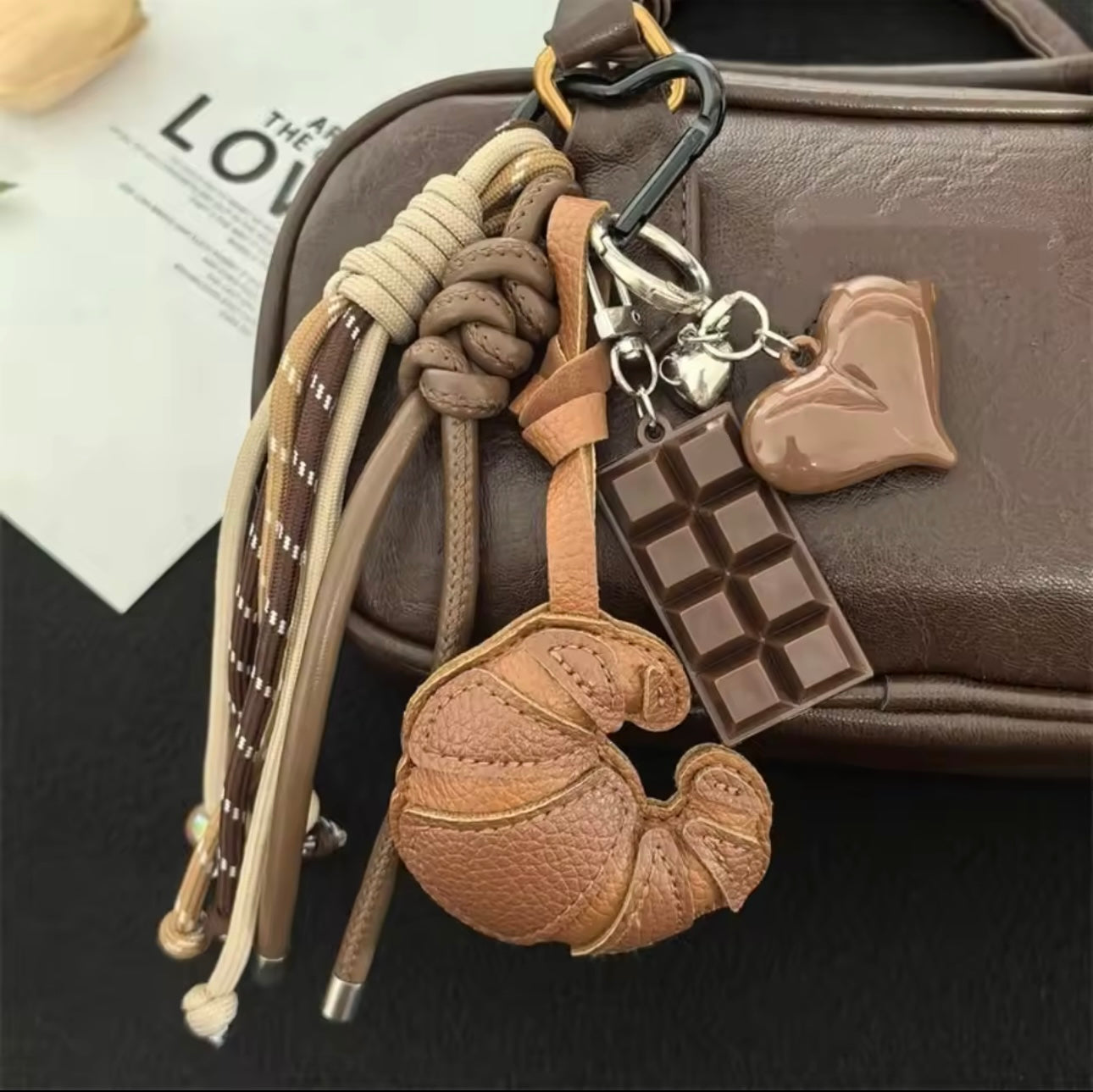 The Croissant Charm Keychain 🍫🥐