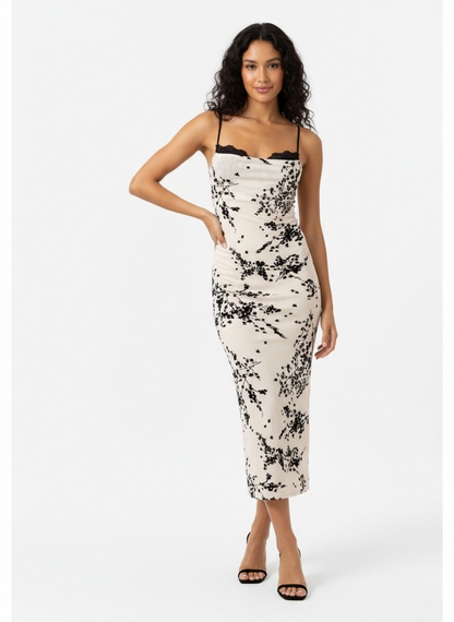 The Noir Blossom Midi