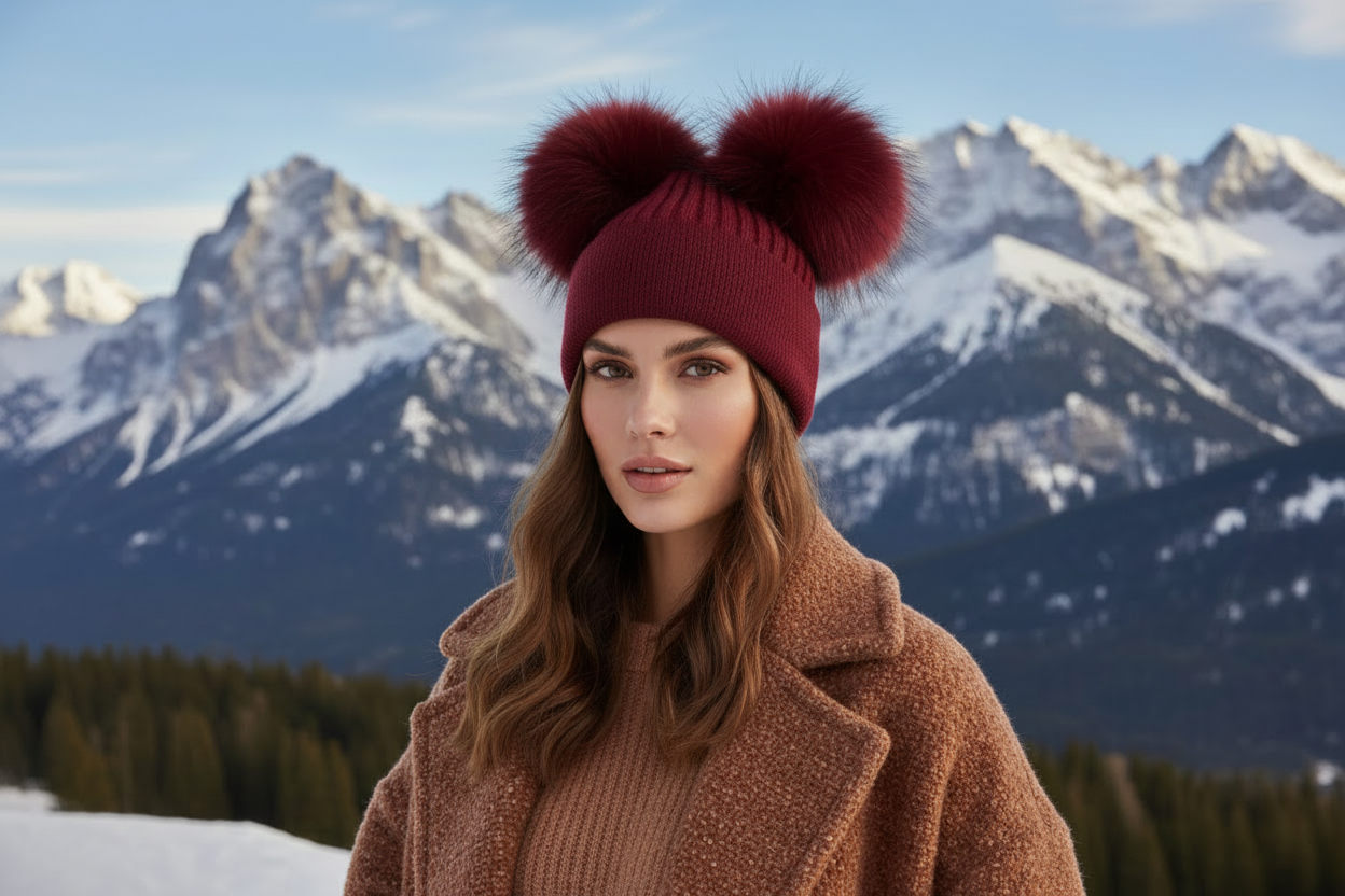 The Rouge Royale Pom Beanie — Wine