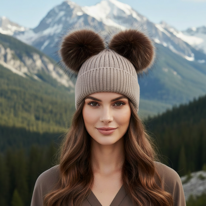 The Belle Époque Pom Beanie — Taupe