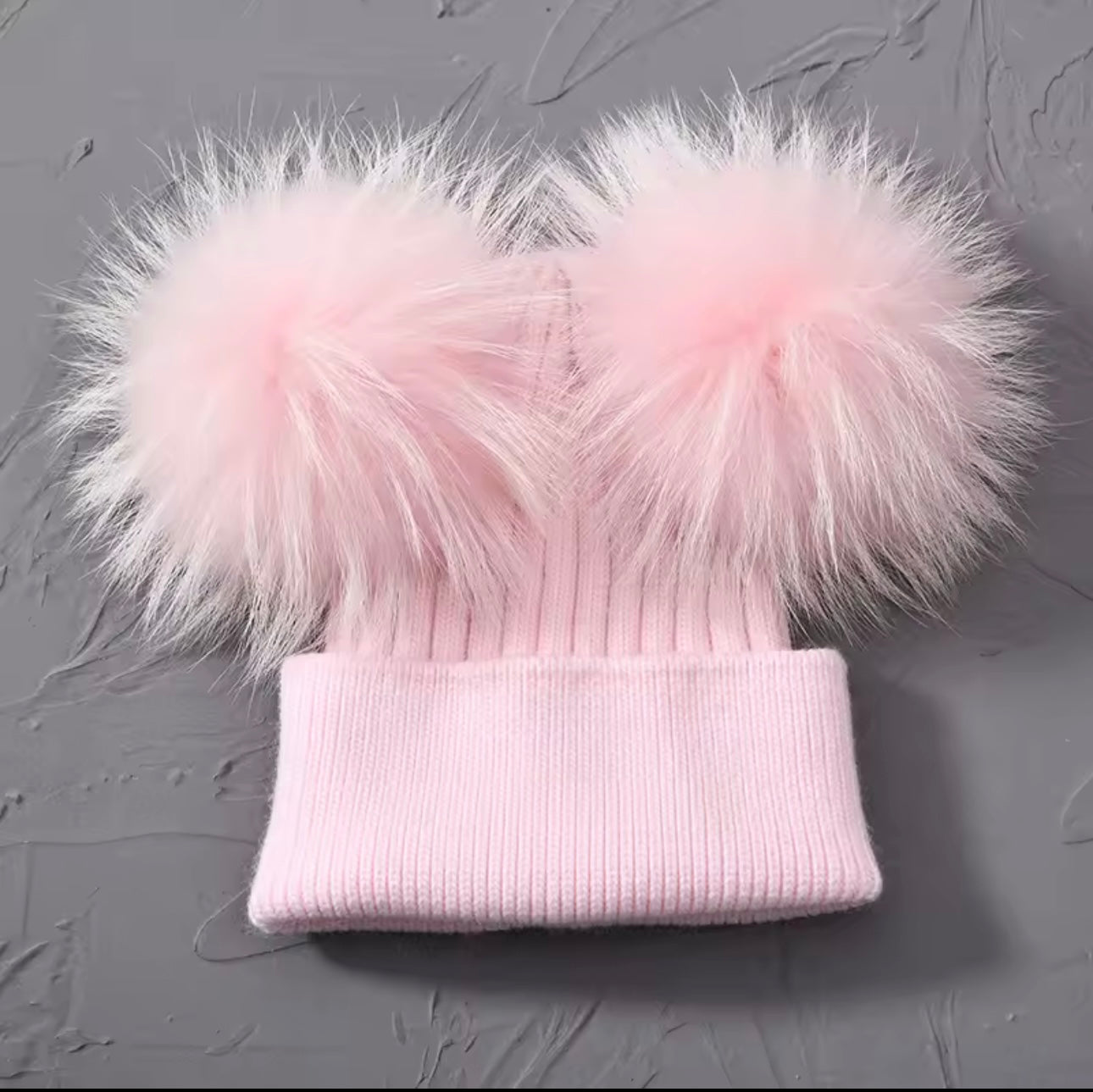 The Rose Darling Pom Beanie — Blush Pink