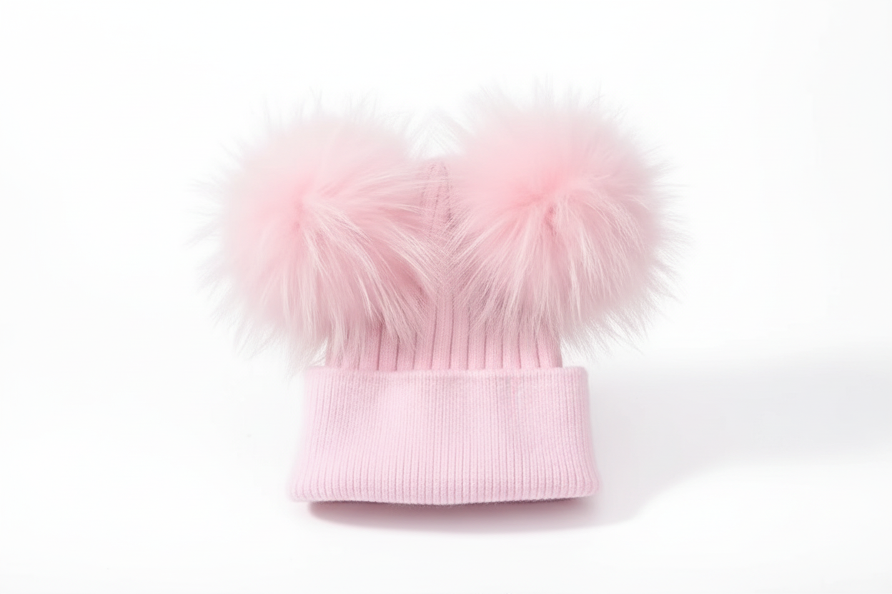 The Rose Darling Pom Beanie — Blush Pink