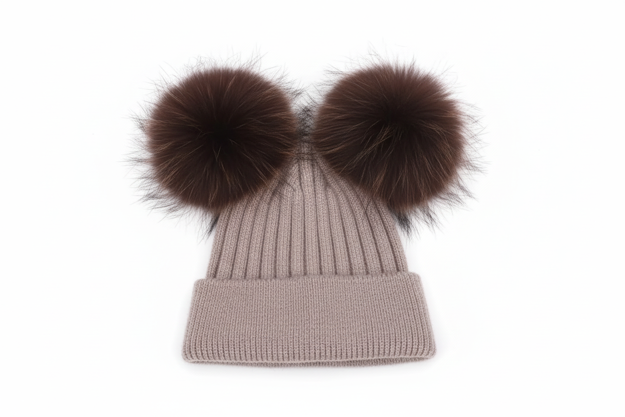 The Belle Époque Pom Beanie — Taupe