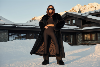 The Mont Blanc Fur Boots - in Black