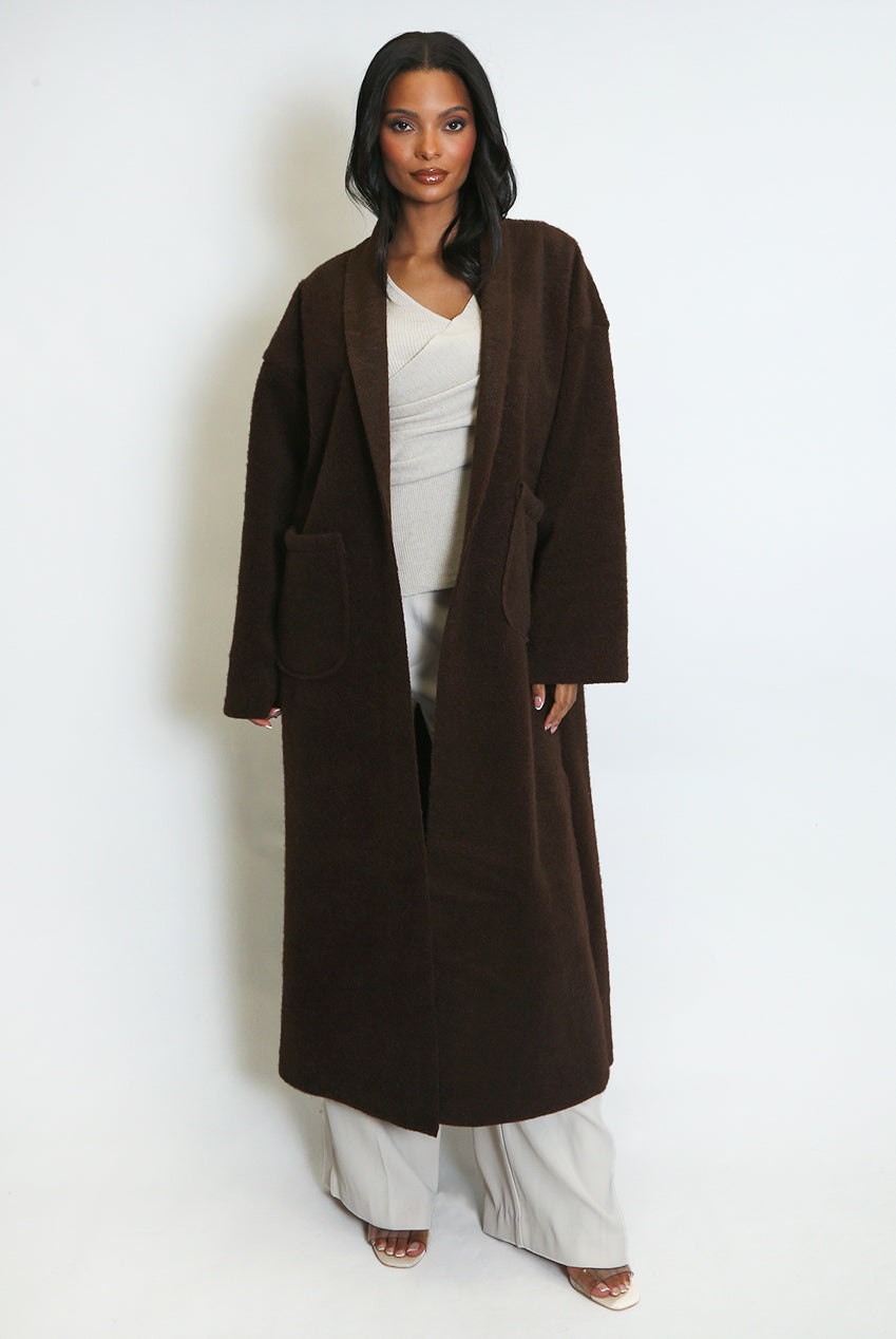 The Aspen Coat - in Espresso Brown