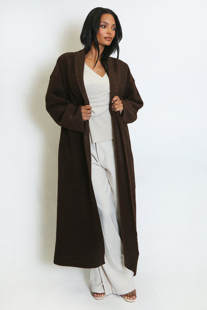 The Aspen Coat - in Espresso Brown