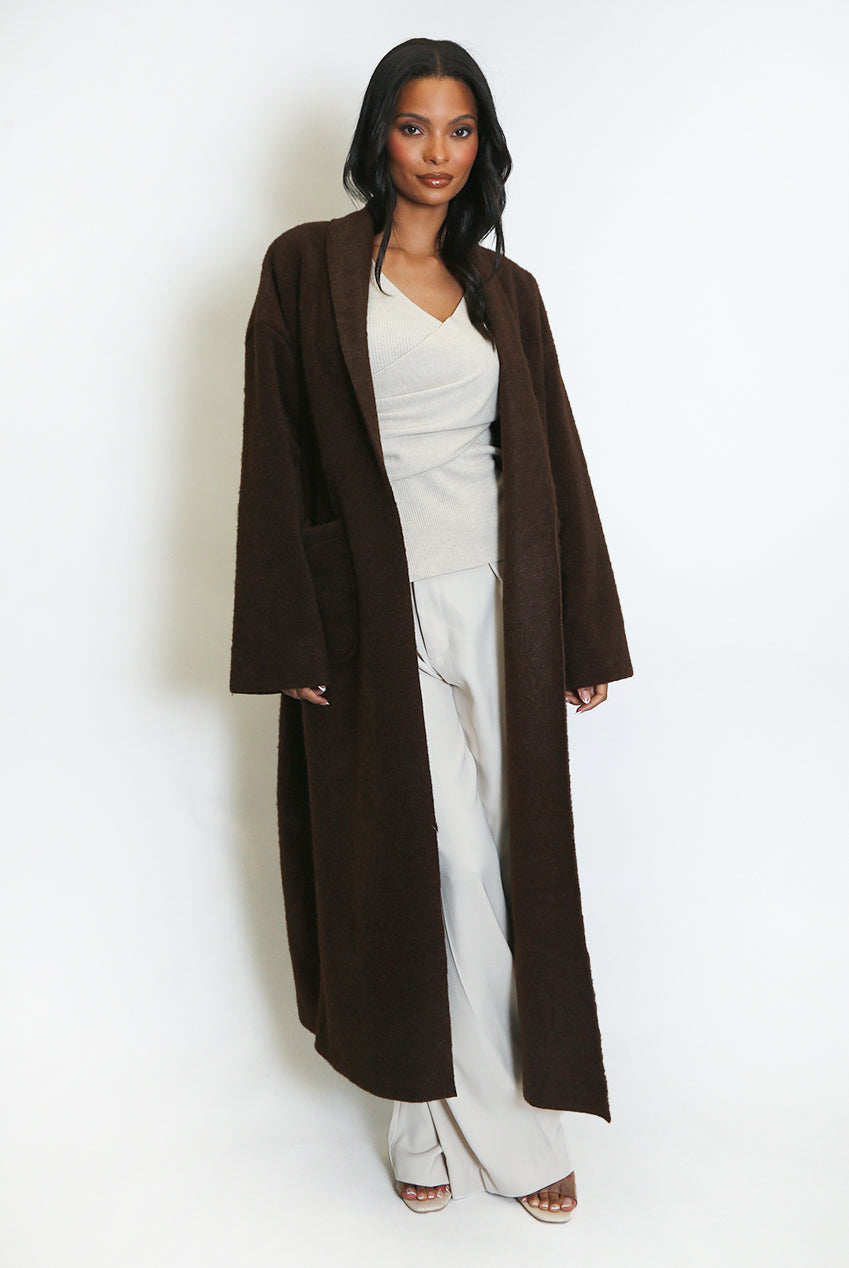 The Aspen Coat - in Espresso Brown