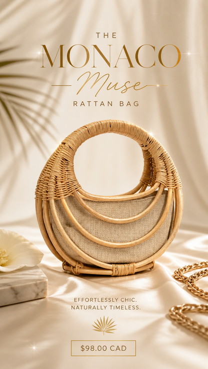 The Monaco Muse Rattan Bag