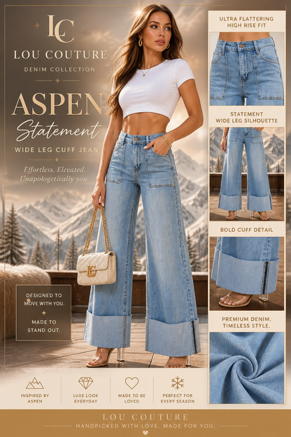 Aspen Statement Wide Leg Cuff Jean