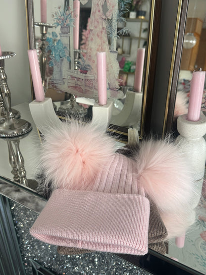 The Rose Darling Pom Beanie — Blush Pink