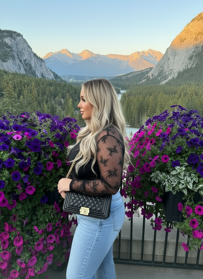 Midnight Lace Top - Classic Black