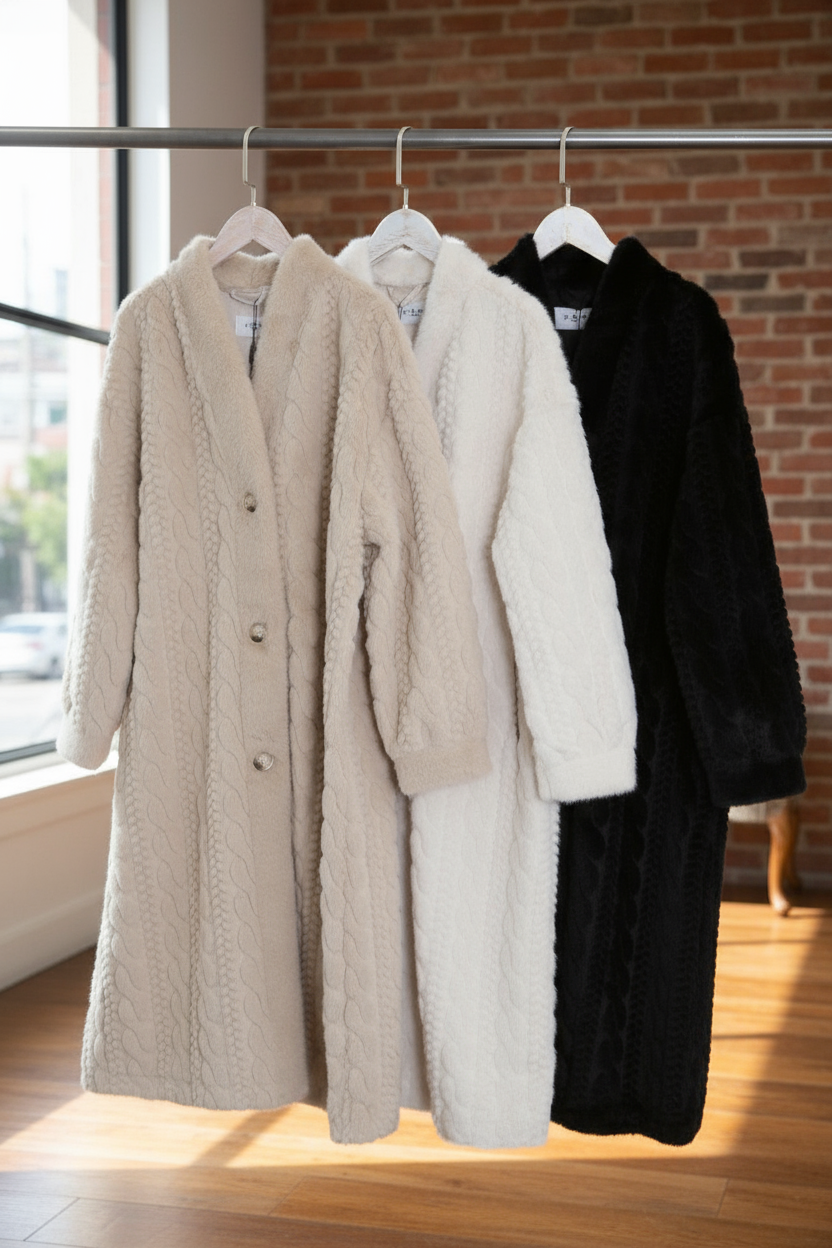 The Chalet Luxe Faux Fur Coat - in Creamcycle