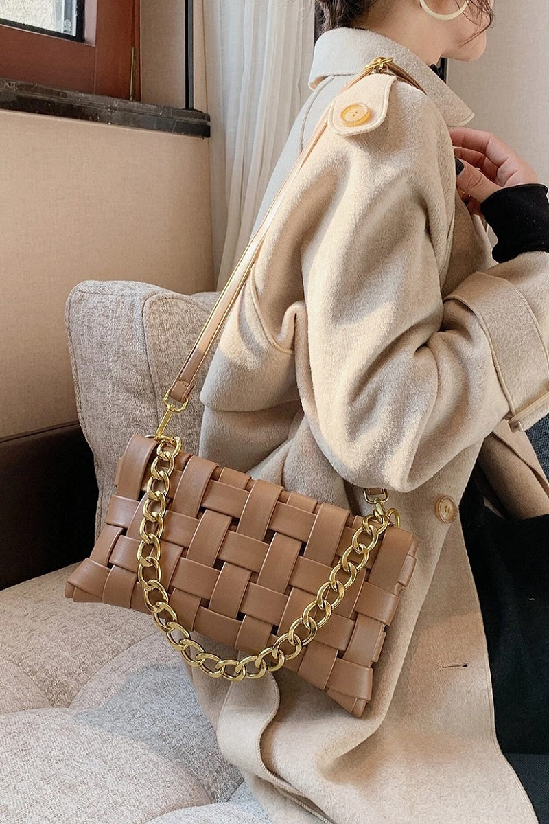 The Bordeaux Braided Shoulder Bag