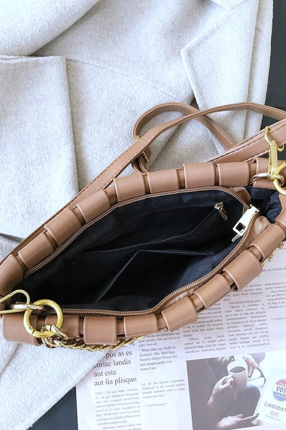 The Bordeaux Braided Shoulder Bag